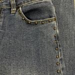 Camila Coelho  Studded Mid Rise Straight Leg Medium Dark Wash Jeans Size 6 Photo 8