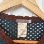 Earthbound Trading Co Teal Sun Crochet Crop Sweater Size Small Blue Photo 5