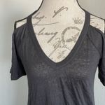 Chaser  Womens Blouse Shirt Sz Small Cold Shoulder Linen Blend Rock Punk Edgy Y2k Photo 4