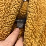 Eddie Bauer Jacket Women Large Gold Yellow Fuzzy Fleece 1/4 Zip Pullover Photo 2