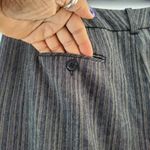 Larry Levine  Women's Wide Leg Gray Striped Capri Pants 10 Photo 5