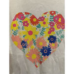 easel 100% Cotton Floral Heart Sweatshirt in Khaki Size S Photo 4