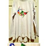 Bluefin  swim shirt - cover up - white with floral fish - XL Photo 6