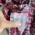 Loft  Ann Taylor Red Purple Floral Pattern Shift Dress Womens Size XS Long Sleeve Photo 4