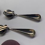 Dress Up Lot Of 3 Large Statement  Vintage Earrings Clip On Dangle Drop Photo 4