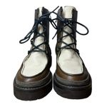 Brunello Cucinelli Leather Lace Up Combat Boots Size 36.5 or US 6.5 Photo 3