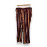 NWT LILI Sport Women Striped Wide Leg Pants Black/Orange Size 1X Vacation Party Orange Photo 1