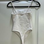 Berksha Bershka white lined thong cheeky one piece swimsuit bikini Photo 2