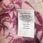 Talbots Pure Merino Wool Sweater Pink Floral Print Long Sleeve XS Photo 5