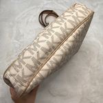 Michael Kors Shoulder Bag Jet Set Monogram White Tan Signature Crossbody Photo 2