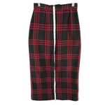 Vintage Eagles Eye Skirt Sz 4 Black Red Tartan Plaid Wool Blend Preppy Academia Photo 7