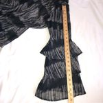 Vintage Havana  Ruffle Sleeve Knot Front Sheer Top Blouse Medium Tie Dyed Keyhole Photo 7