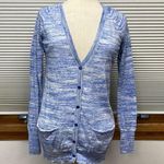 Gap NWT Blue Space Dye Button Front V-Neck Lightweight Cardigan Sweater Photo 0