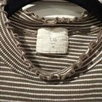 Anthropologie ‘t.la Ribbed Peplum Top w Mock Neck’ size Medium Petite Photo 1