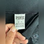 PINK - Victoria's Secret 2012 VTG Victoria's Secret PINK Yoga Legging Crop Black Sparkly Tribal Sz M Photo 4