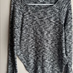 Black and White Knit Sweater Cutout Back Size Large Photo 0