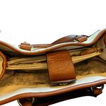 Michael Kors Michael Kors Hamilton Stripe Satchel Bag Ivory Red Brown Leather Trim Photo 9