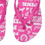PINK - Victoria's Secret PINK Victoria’s Secret Pink Gossip Dog Print Flip Flops Beach Pool NEW Size 8 Photo 2