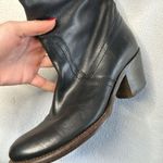 Frye  Lucinda Slouch Black Leather Over The Knee Heel Tall Riding Boots Photo 10