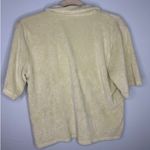 Wilfred Free  Artizia Deep V Neck Collared French Terry Cloth Top SZ Small Green Photo 1