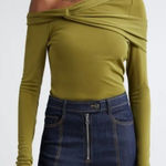 Cinq A Sept Olive Green Zaya Workcore Feminine Whimsical Long Sleeve Size Small Photo 0