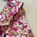 Pink Ditsy Floral Babydoll Dress Off Shoulder Ruffle S Photo 4