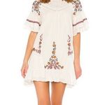 Free People  Pavlo embroidered Ivory Babydoll Tunic Dress SZ Med Photo 0