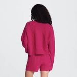 Rag and Bone Pierce Cashmere Magenta Cable Knit Sweater Size XL NWT Photo 1