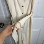 ZARA  white belted jumpsuit size‎ medium minimalist vacation summer Photo 3