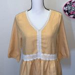 Orange Creek  boho yellow lace blouse Photo 1
