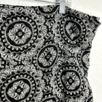 Lands' End  Black White Medallion Print Sarong Oblong Scarf Tassel NWT Photo 9