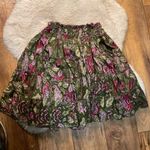 Multicolored Tiered Bubble Skirt Womens Size Large Flowy Elastic Waist Floral Brown Photo 5