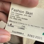 NOS 80s vintage Halston III linen silk blend pocket midi skirt, size 10 Tan Photo 7