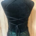 Windsor Taisia Formal Sequin Scroll Dress In Hunter Green Photo 10