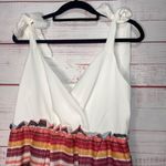 Women’s Striped Bottom Tie Shoulder Dress | 0XL Size 0X Photo 2