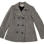 Croft & Barrow  Brown Tan Wool Pea Coat Double Breast Jacket Photo 0