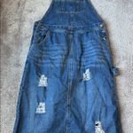 Distressed Denim Overall Dress SIZE XS Blue Photo 1