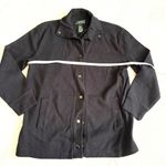 Ralph Lauren  Black Cotton Snap Button Cardigan Jacket Casual Minimalist Sweater Photo 3