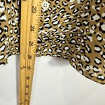 J.Crew Leopard Tie Neck Blouse XS Tan Animal Print Office Chic Preppy Career Photo 2