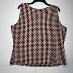 Calvin Klein  Women's Top Size 1X | Sleeveless Cowl Neck Red, Black, White Print Photo 3