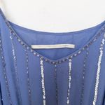 Twelfth Street by Cynthia Vincent Silk Dress Size L Blue Beaded Flapper Art Deco Size L Photo 5
