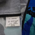 Vintage floral print black white, square neck, bubble short sleeve sheath dress Size XXS Photo 9