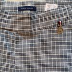 Tommy Hilfiger | Plaid black/white/tan stretchy slacks Photo 1