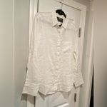 J.Crew NWT Size 8 White Garçon classic shirt in Baird McNutt Irish linen Photo 5
