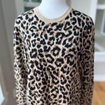 J. Crew Factory Leopard Print Knit Long Sleeve Sweater Dress Beechwood Leo Small Brown Photo 10