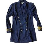 Vintage Military Style Blazer Blue Size M Photo 2