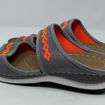 Unknown Brand Gray Orange Causal Wedge‎ Open Toe Sandals Size 8 Photo 1
