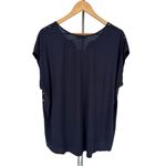 Full Moon Maternity Reece Mixed Material Top Navy Copper Dot 2X NWT StitchFix Blue Size undefined Photo 8