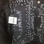 Free People NWT We the Free Women’s Distressed Raw Hem Button-Up True Black Denim Shorts Photo 9