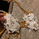 NEW Velvet Velour & Lace Customized String Gemstone Bikini Glam Size Small Sugar Photo 2